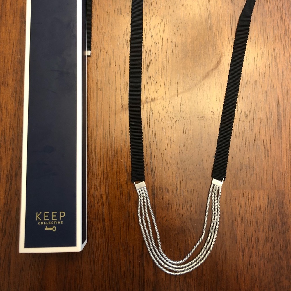 Keep Collective grosgrain and multichain necklace